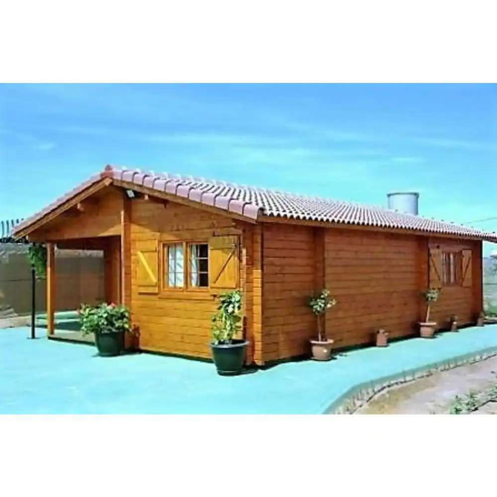 Hud-1 EZ Buildings 24.25 ft. D x 20.08 ft. W Wood Log Hobby Workshop Office Extra Space Storage Building