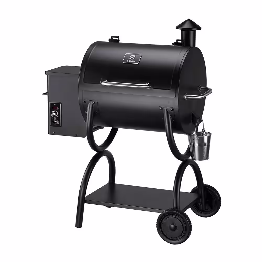 Z GRILLS 585 sq. in. Pellet Grill and Smoker in Black