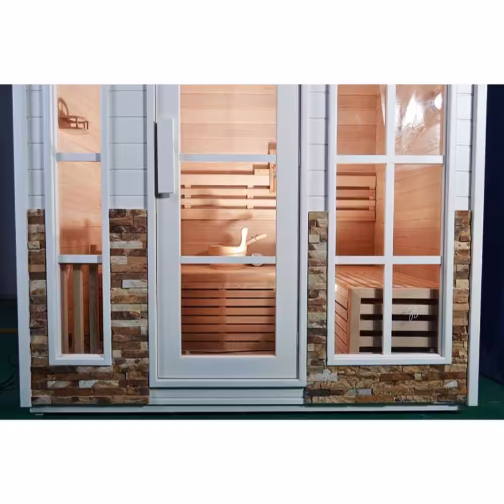 ALEKO 4-Person Electric Sauna with 4.5 kW ETL Electric Heater and Stone