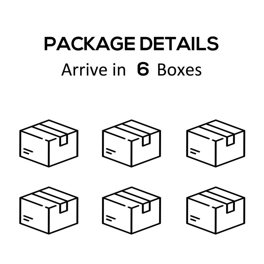 Outsunny 9-Piece Aluminum Plastic Rattan Patio Conversation Set with Beige Cushions