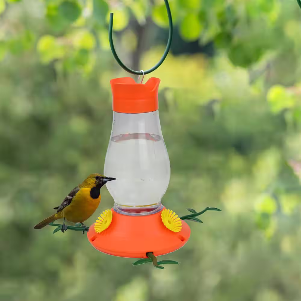Perky-Pet Orange Vine Plastic Oriole Nectar Feeder - 27 oz. Capacity