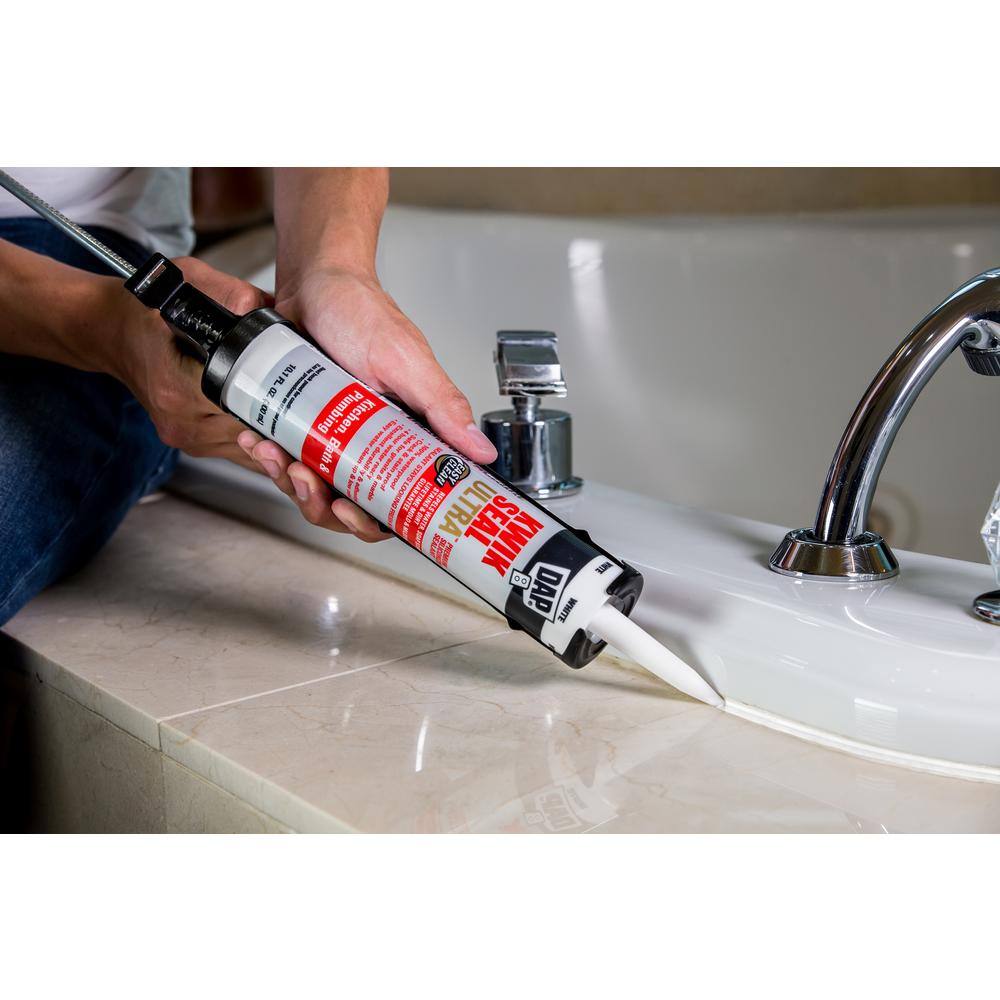 DAP Kwik Seal Ultra 10.1 oz. White Advanced Siliconized Kitchen and Bath Caulk (2-Pack)
