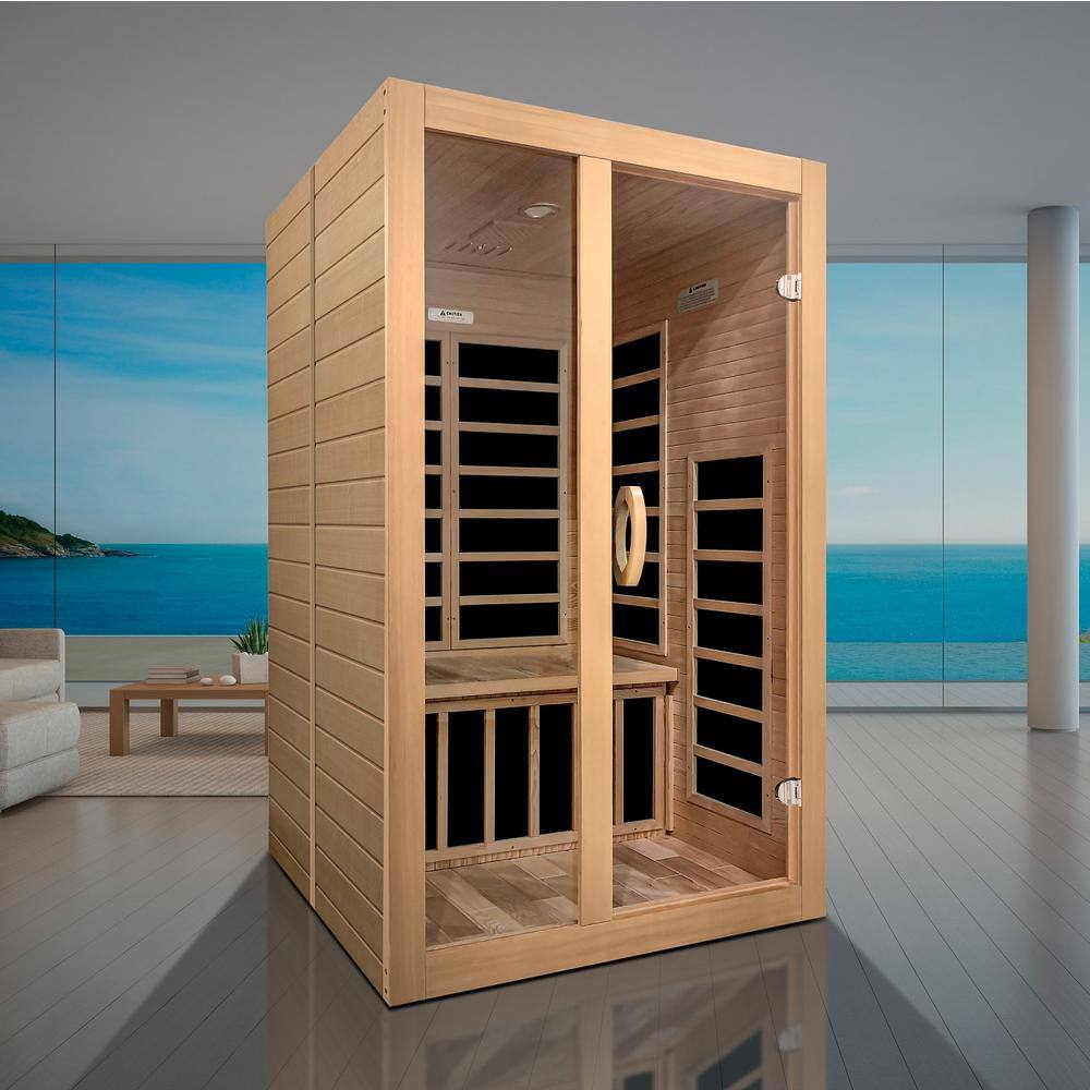 Maxxus 2-Person Infrared Sauna with 7 Carbon Far Infrared Therapy Heaters and Sound System