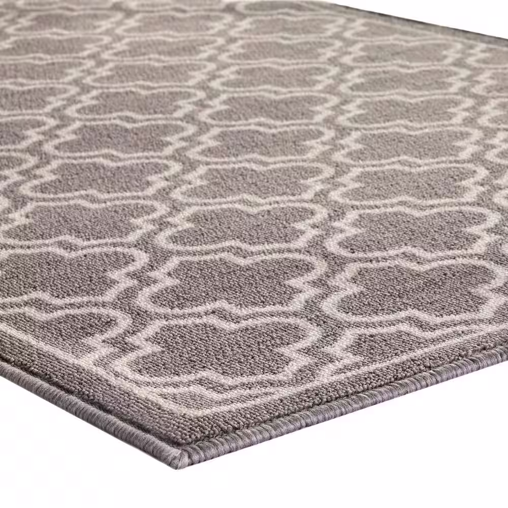 TrafficMaster Trellis Grey 2 ft. x 5 ft. Accent Rug