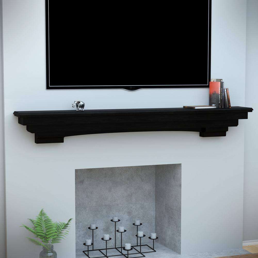Southern Enterprises Keston 70 in. x 9 in. Wide Profile Wall Mounted Floating Mantel