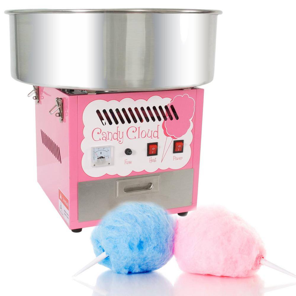 Funtime Commercial Pink Cotton Candy Cloud Hard Candy Table Top Machine Floss Maker