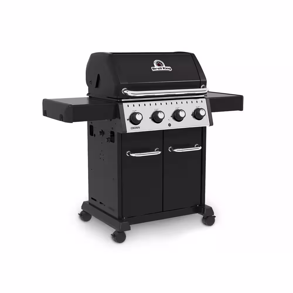 Broil King Crown 420 4-Burner Propane Gas Grill in Black