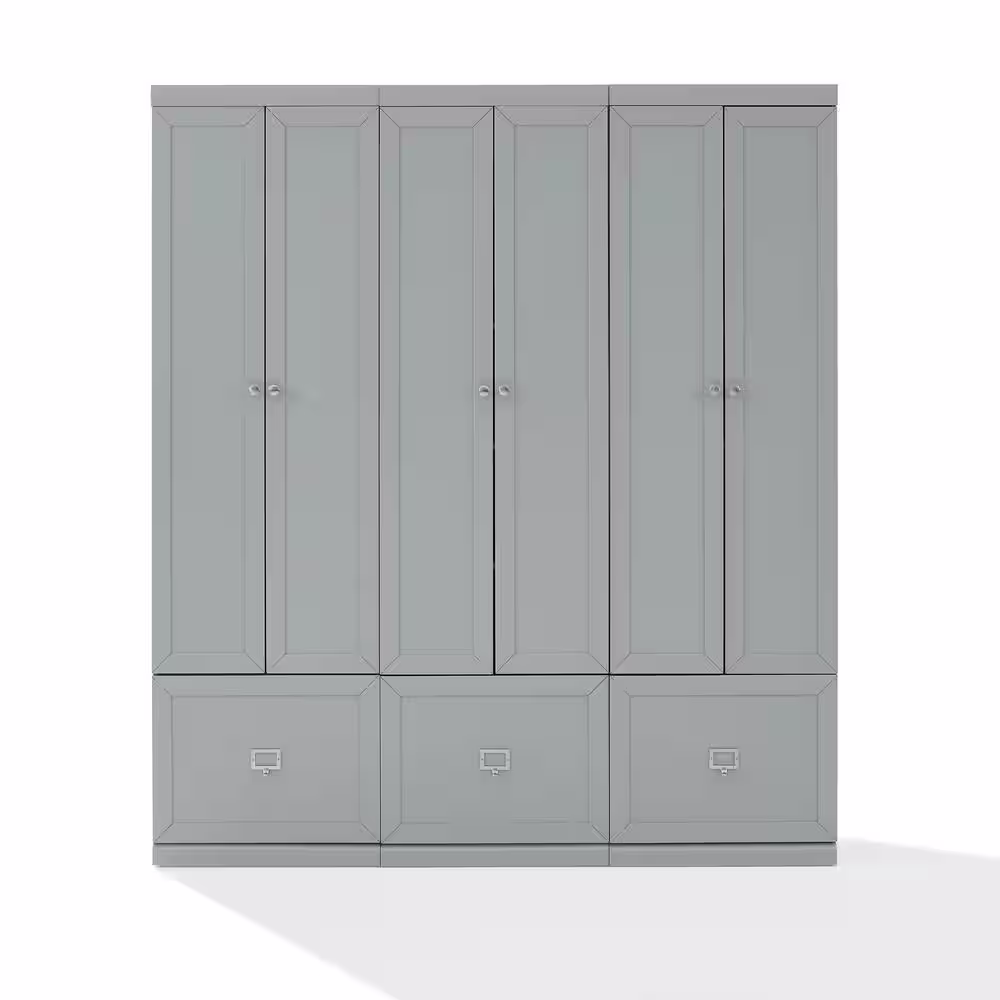 CROSLEY FURNITURE Harper Gray 3-Piece Food Pantry Set