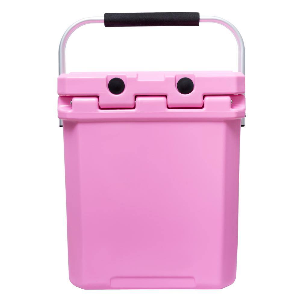 Camp-Zero 16.9 qt. Tall Premium Cooler with Folding Handle, Pink