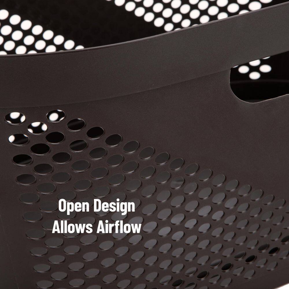 Mind Reader Basket Collection, Laundry Basket, 40 Liter (10kg/22lbs) Capacity, Cut Out Handles, Set of 2, Brown