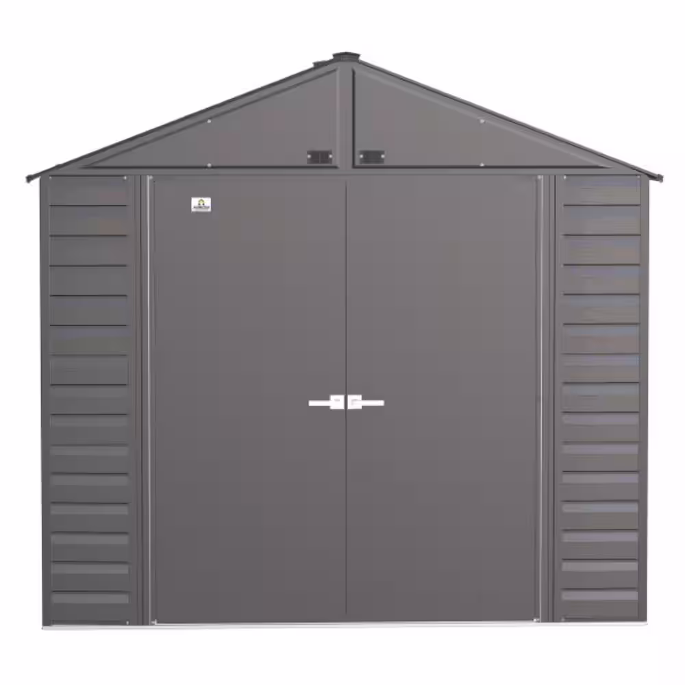Arrow Select 8 ft. W x 8 ft. D Charcoal Metal Shed 59 sq. ft.