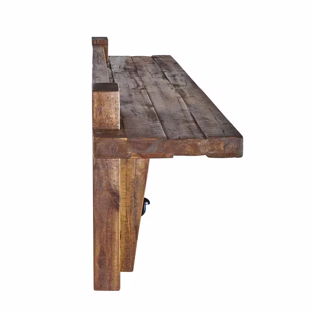 Alaterre Furniture Durango 60 in. Industrial Wood Coat Hook Shelf and Bench Set