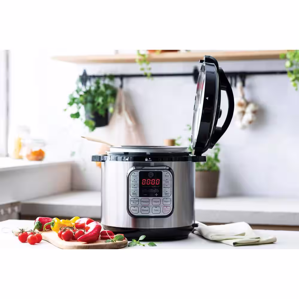 None 6.3 Qt. Black Electric 10-in-1 Multi-Cooker