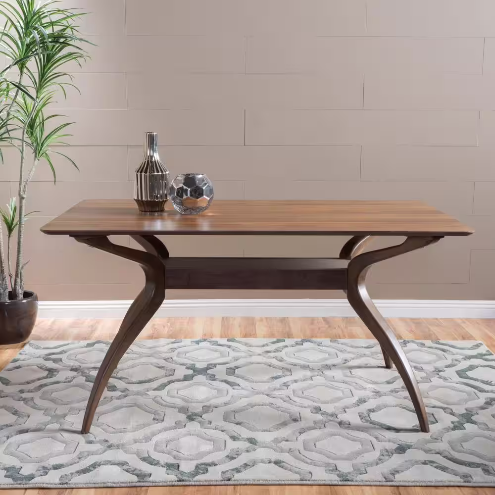 Noble House Salli Natural Walnut Dining Table