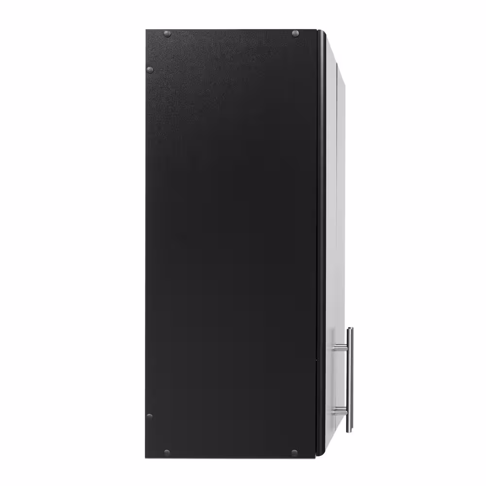 None Composite Wall Mounted Garage Cabinet in Black (32 in. W x 30 in. H x 12 in. D)
