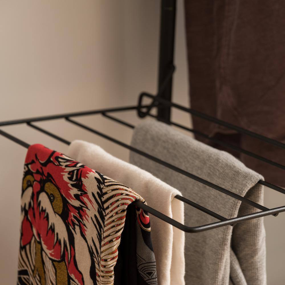 IRIS Black Metal Clothes Rack 54.92 in. W x 596 in. H