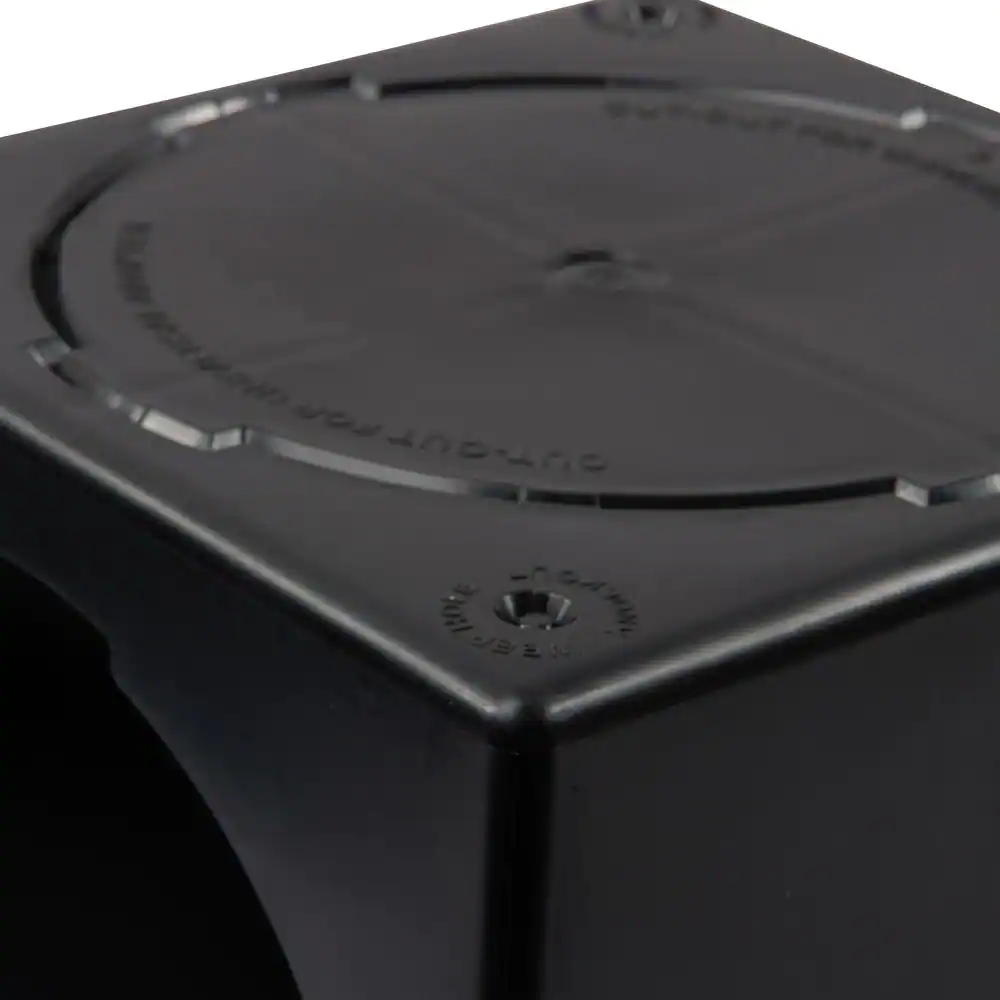 NDS 9 in. x 9 in. Plastic Square Drainage Catch Basin in Black, 2 Opening Kit