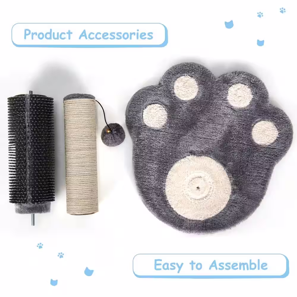 ANGELES HOME 20.5 in. Tall Cat Scratching Post with Sisal Rope and Plush Ball