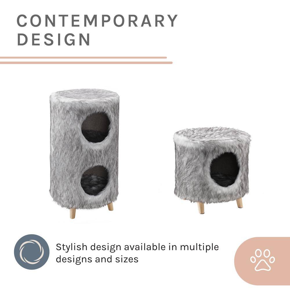 Sam's Pets Pufak 27 in. Gray Cat Tree Cylinder