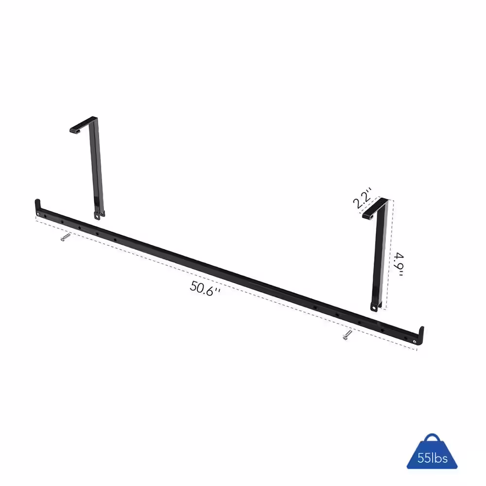 None GRH4B Overhead Garage Rack Hanging Bar Accessory 2-Pack Black