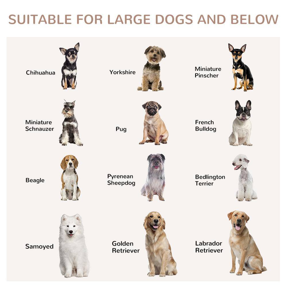 PawHut Modern Dog Crate End Table with Easy to Clean Surface, Large Dog Crate Furniture on Wheels