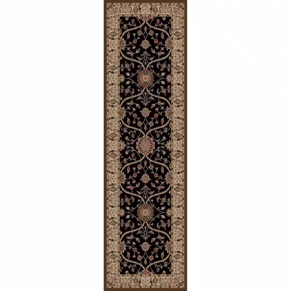 Home Decorators Collection Mooresville Arts and Crafts Black 2 ft. x 7 ft. Runner Rug
