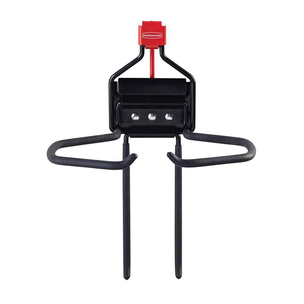 Rubbermaid 2.1 in. W x 5 in. H x Black Metal Shed Shelving (4-Pack), Tool Rack (6-Pack) and Tool Holder (6-Pack)