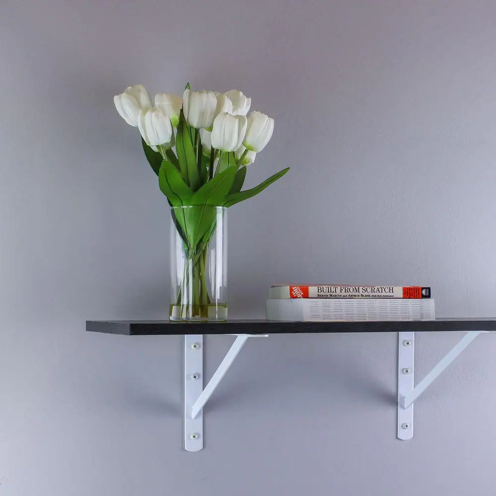 Everbilt 12 in. x 8 in. White Heavy Duty Shelf Bracket