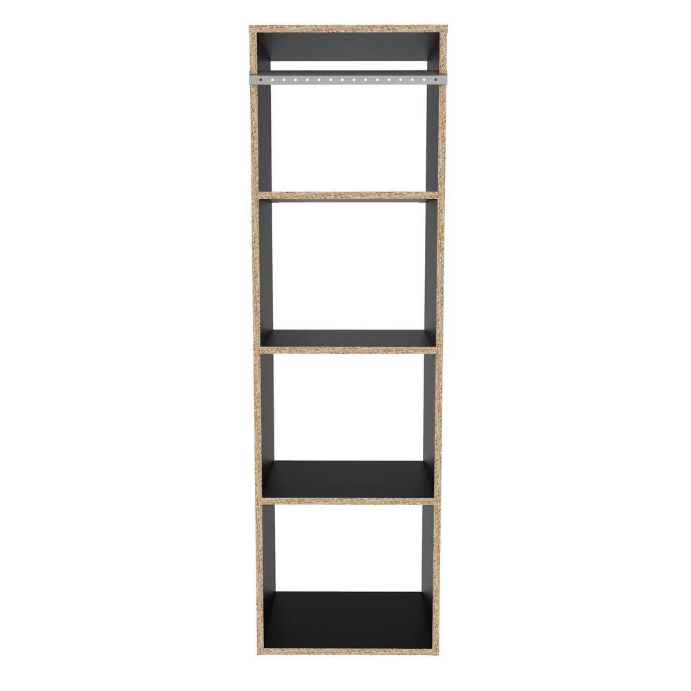ClosetMaid Style+ 17 in. W Noir Hanging Wood Closet Tower