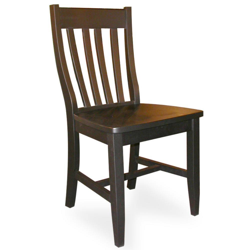 International Concepts Black Wood Dining Chair (Set of 2)