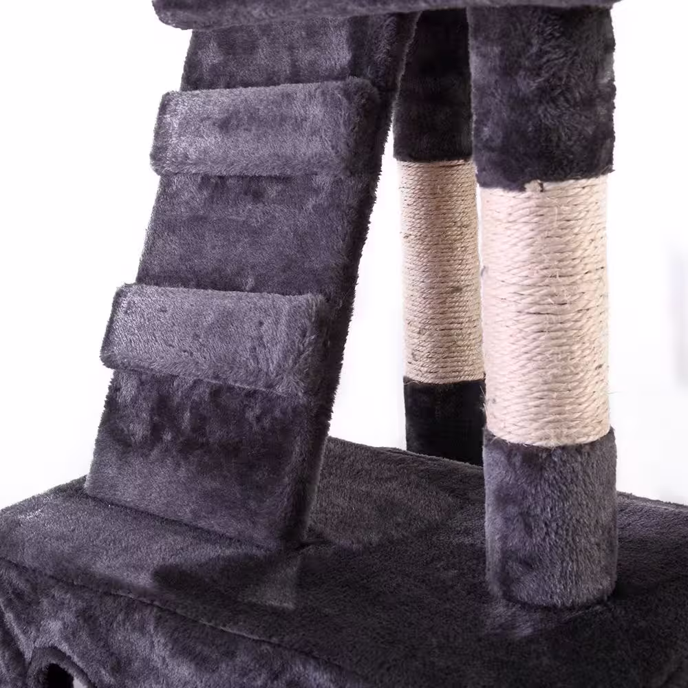 COZIWOW 67 in. H Multi-Level Cat Tree Gray Kitten Condo