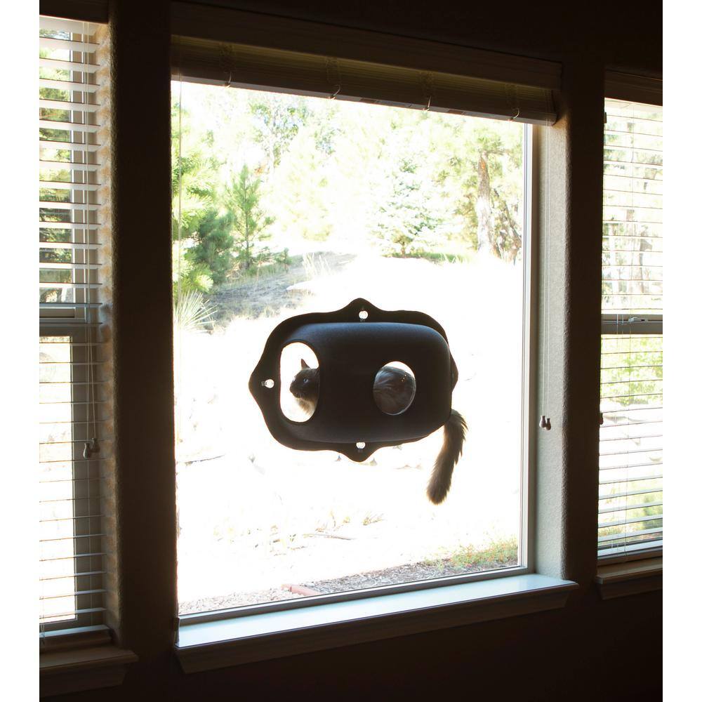 None EZ Mount Window Bubble Pod Medium Classy Dark Gray Denim Bed