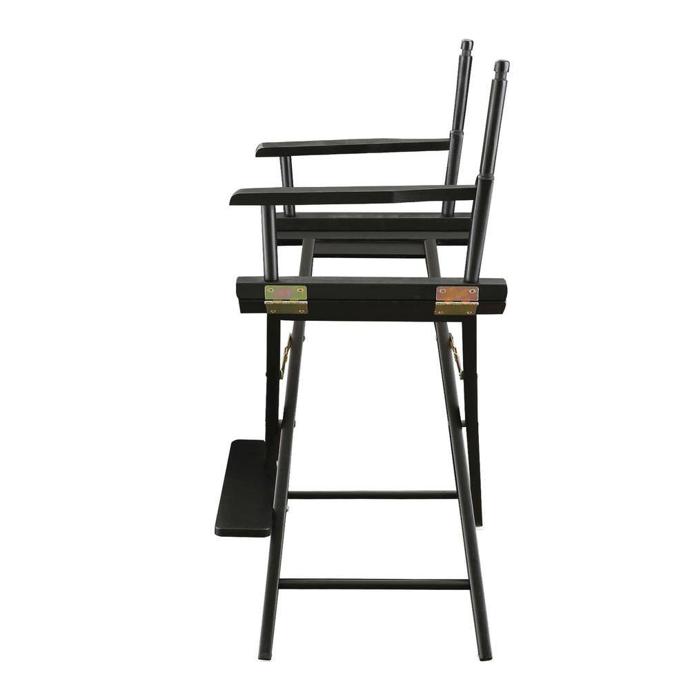 Casual Home 24 in. Black Solid Wood Frame Director's Chair