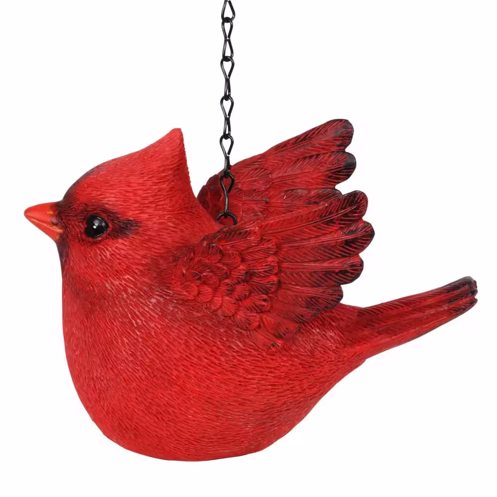 Exhart Cardinal Resin Birdhouse