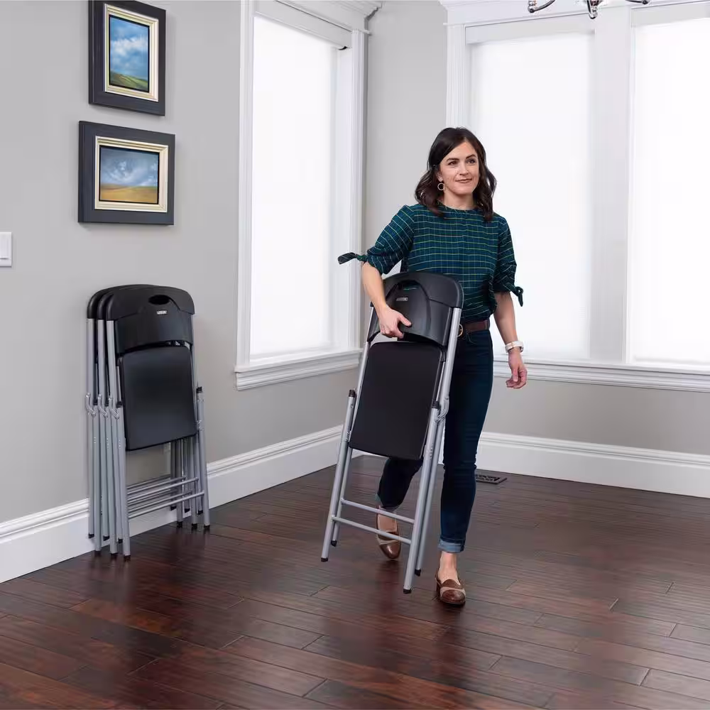Lifetime Folding Chair; Black