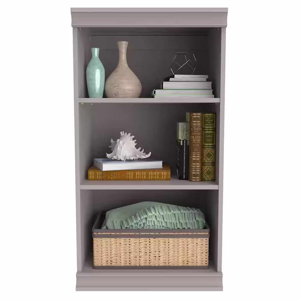 ClosetMaid 21.39 in. W Smoky Taupe Modular Storage Stackable 3-Shelf Unit