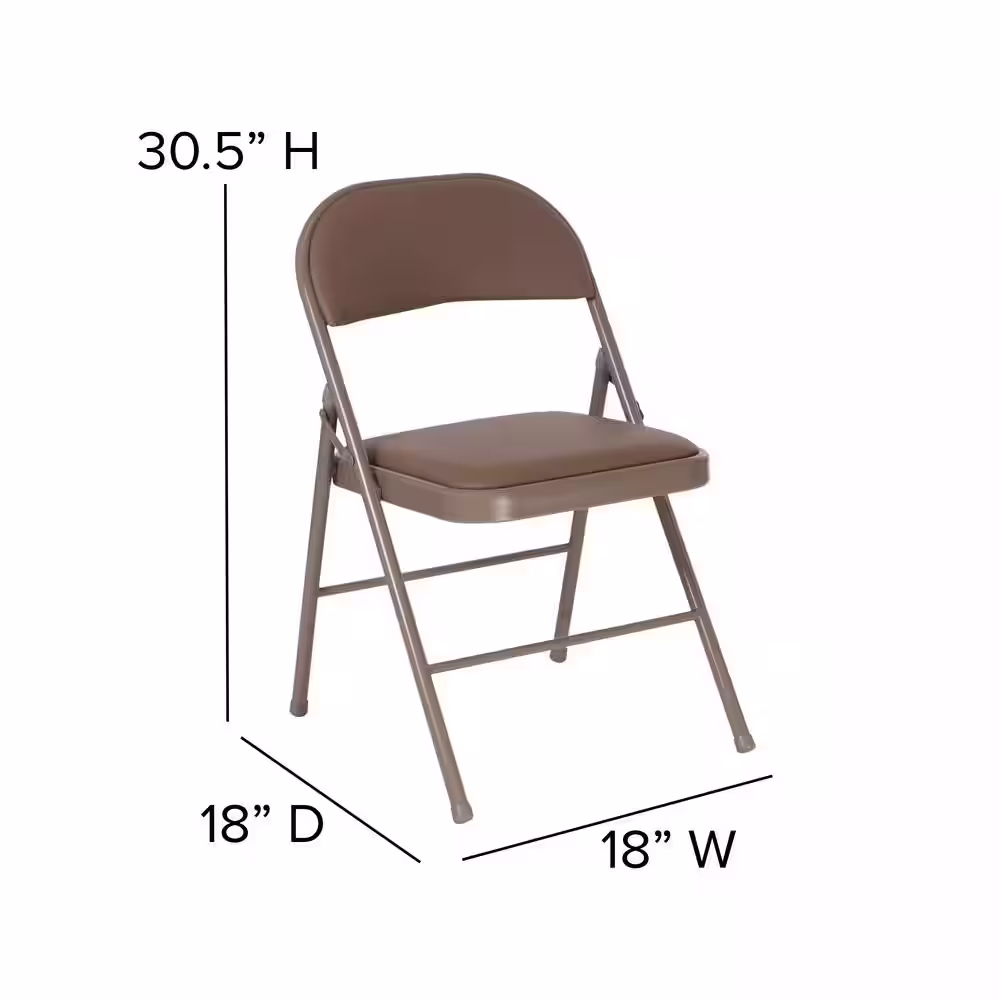 Carnegy Avenue Beige Metal Folding Chair (2-Pack)