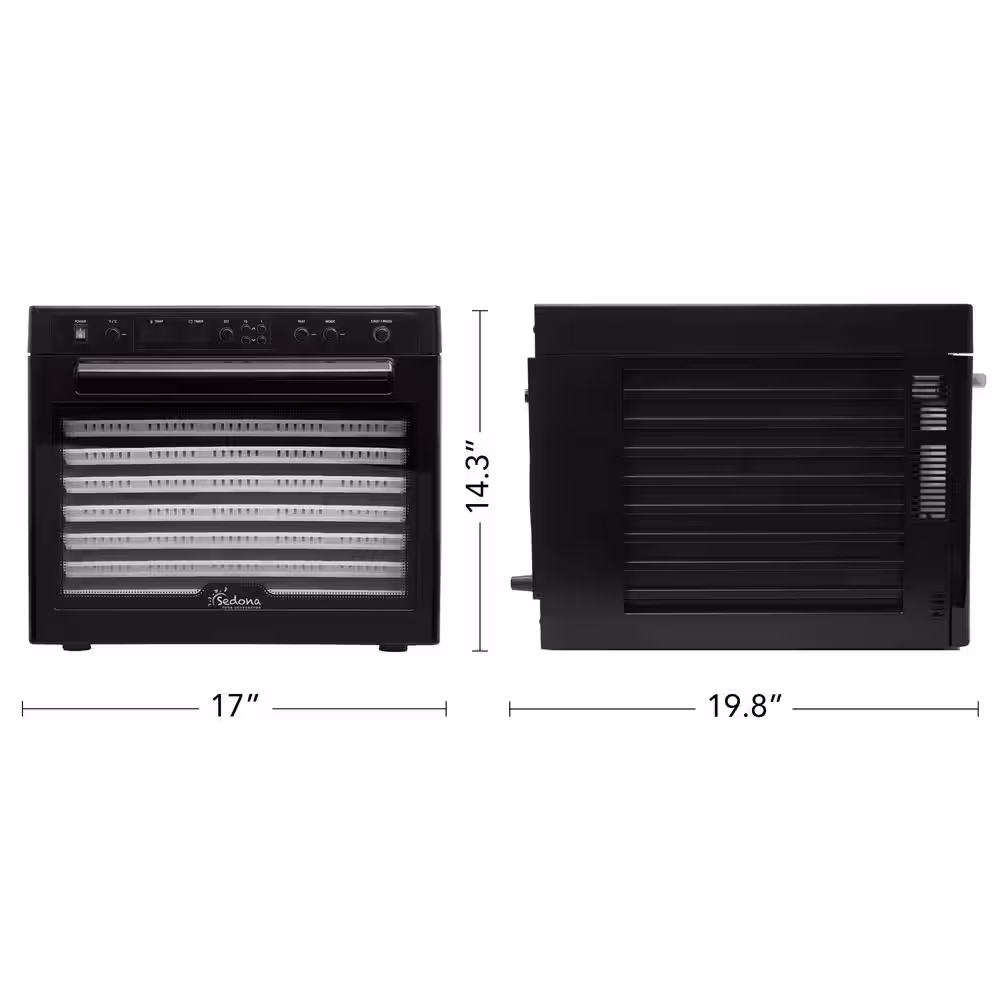 Tribest Sedona Rawfood 9-Tray Black Food Dehydrator with Temperature Control