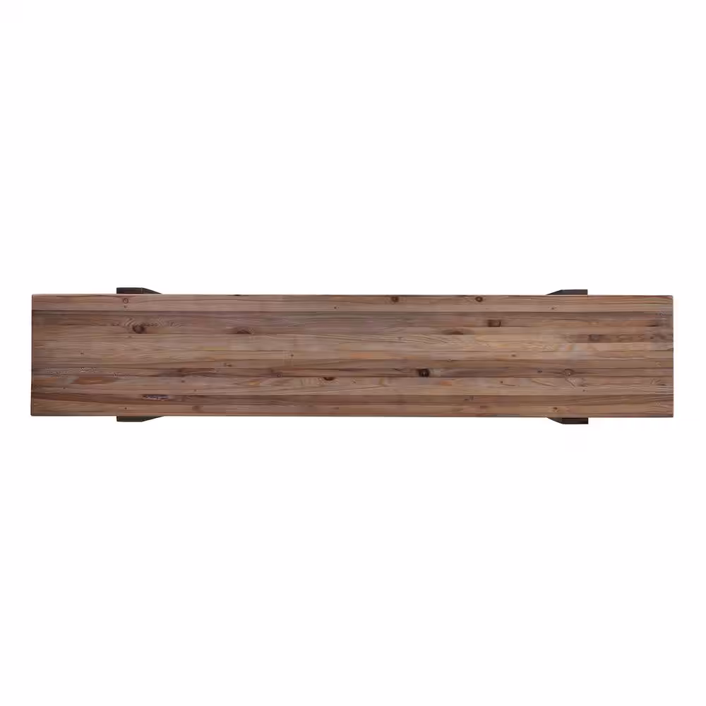 Southern Enterprises Gavrielle Natural Reclaimed Wood Rustic Industrial Bench