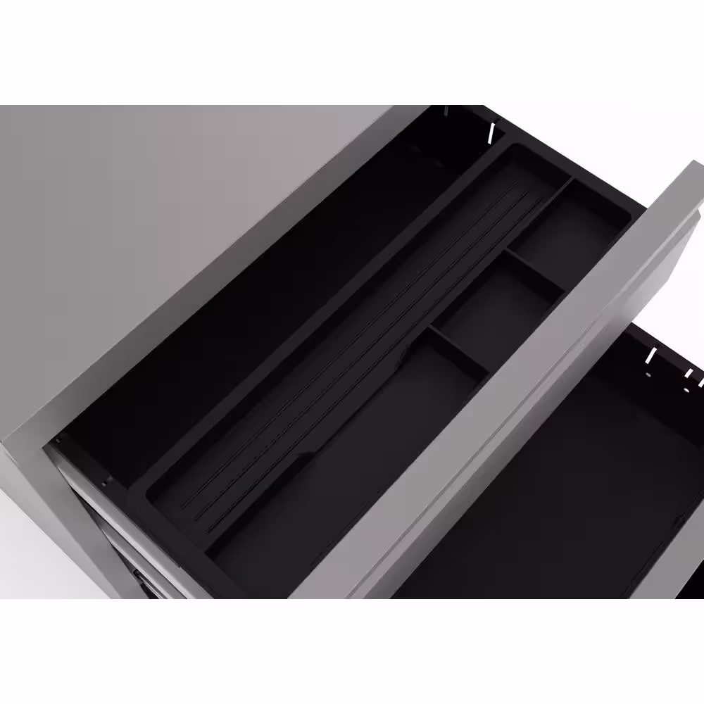 Furniture of America St Clare Silver Mobile File Cabinet with Locking Drawer