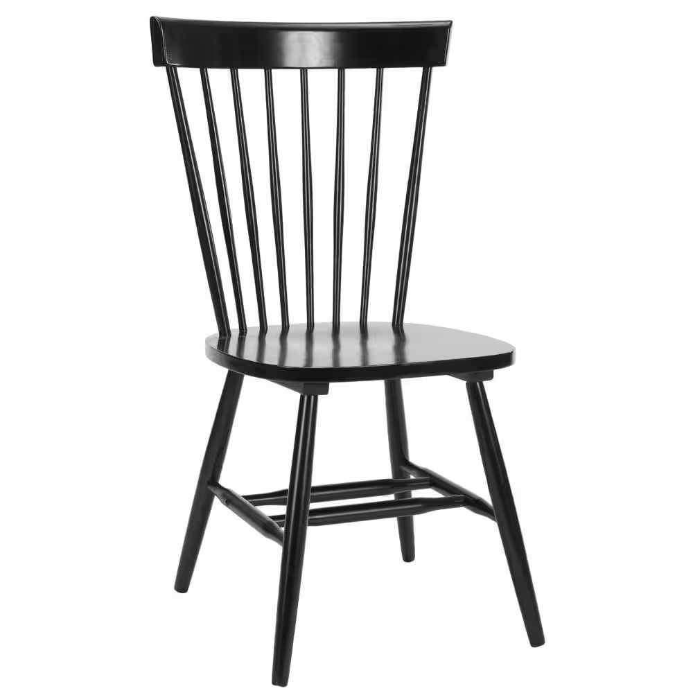 SAFAVIEH Riley Black Wood Dining Chair (Set of 2)