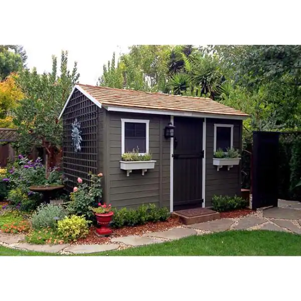 Outdoor Living Today Cabana 8 ft. x 12 ft. Western Red Cedar Garden Shed