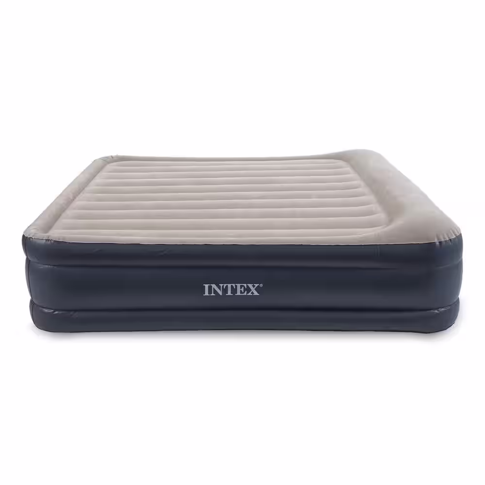 INTEX Dura Beam Deluxe Raised Blow Up Mattress Air Bed with Built In Pump, King