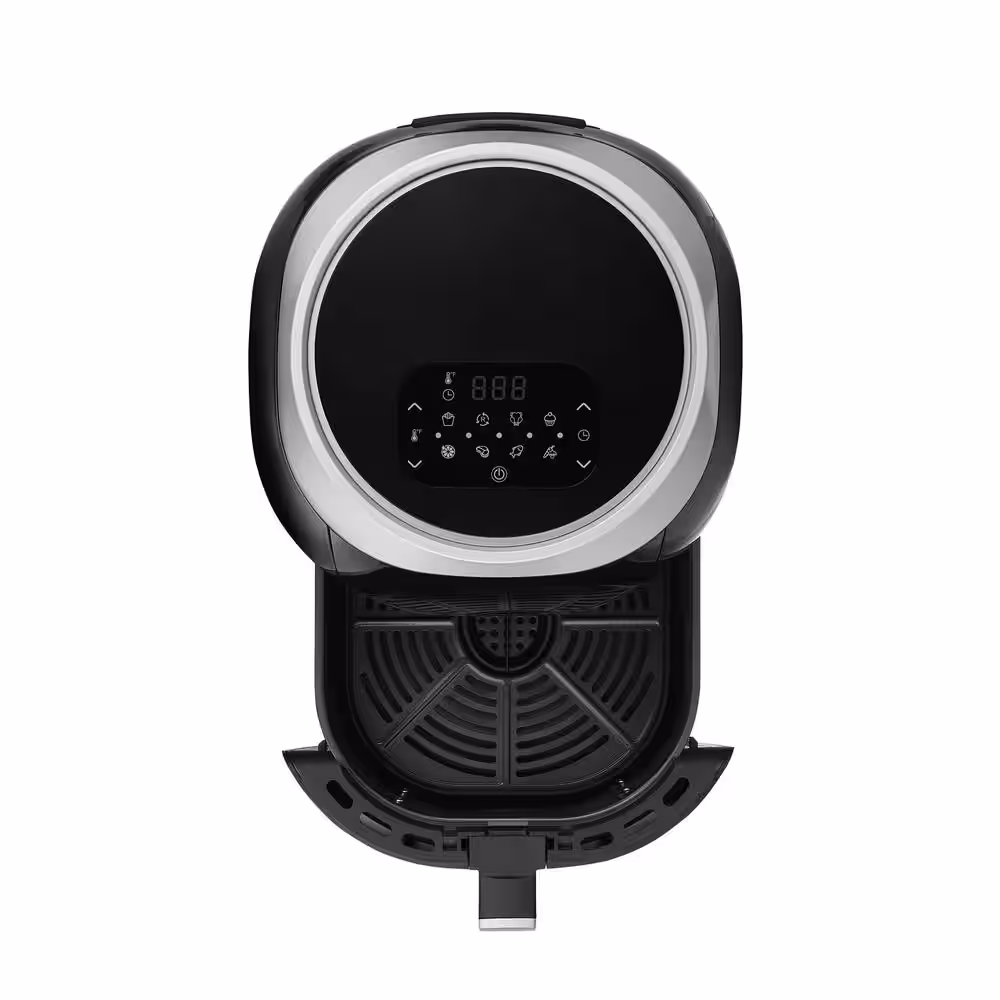 Salton 8.5 qt. Black Digital Air Fryer with Viewing Window