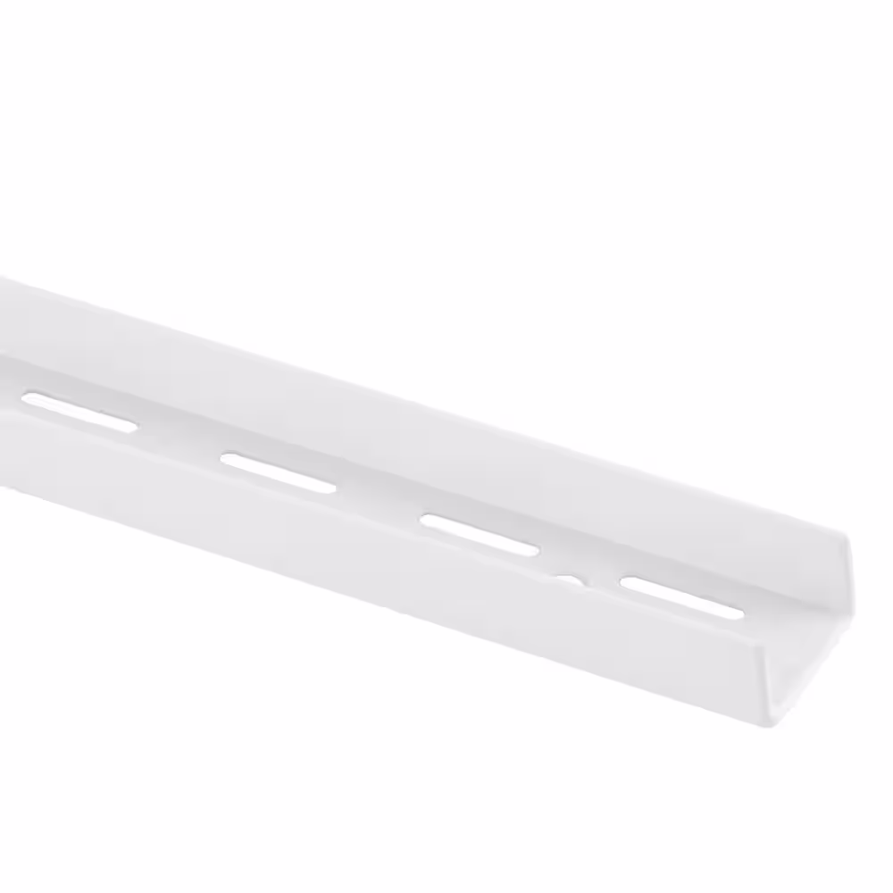 Everbilt 25 in. White Steel Twin Track Upright for shelf bracket