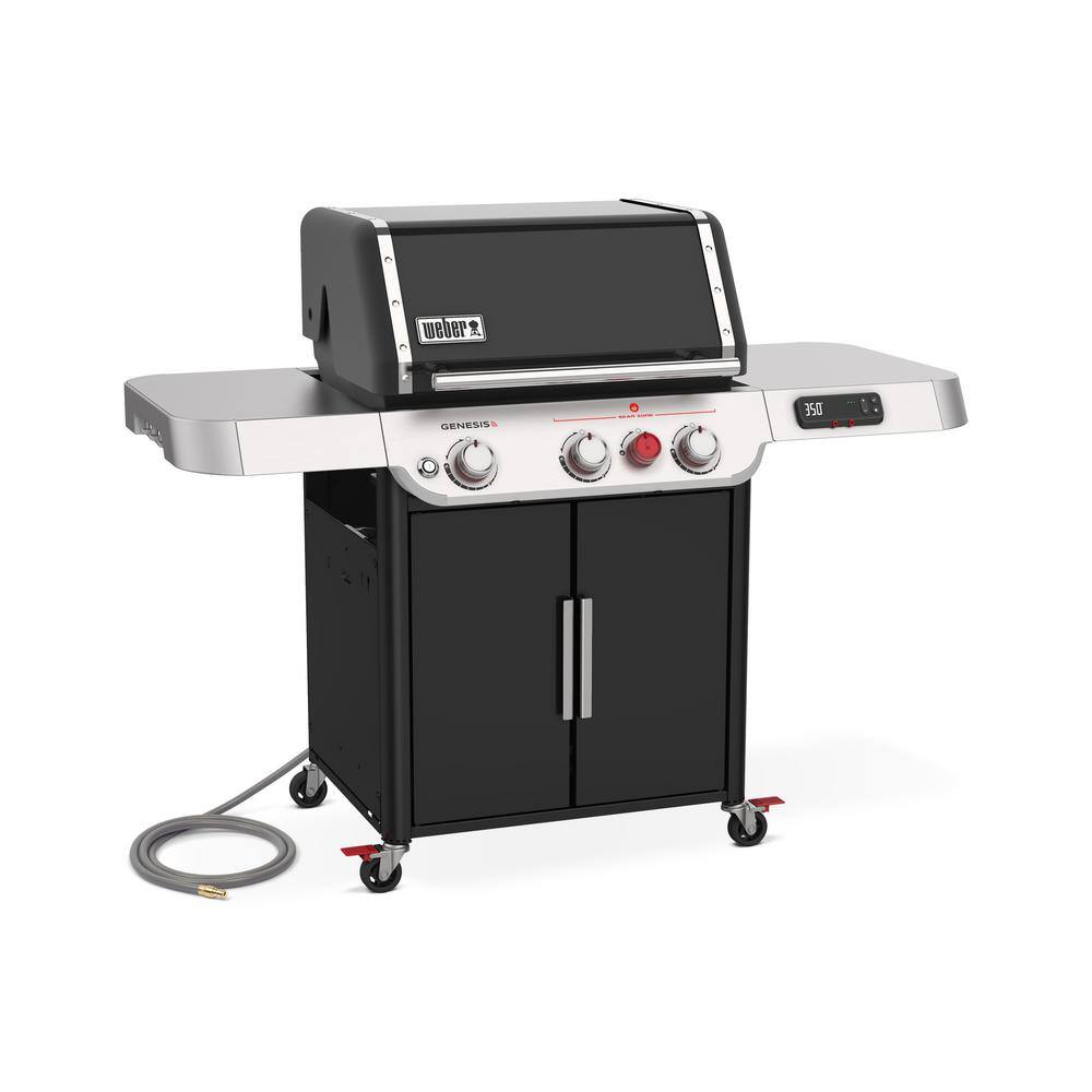 Weber Genesis Smart EX-325s 3-Burner Natural Gas Grill in Black with Smart Technology