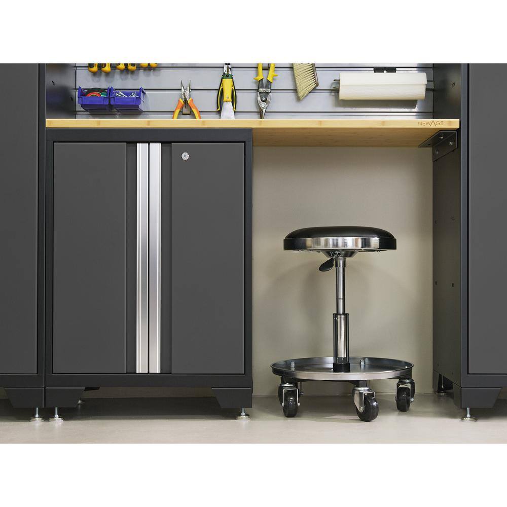 NewAge Products Bold Series 120 in. W x 19.58 in. H x 12 in. D 24-Gauge Steel Cabinet Set in Gray (3-Piece)