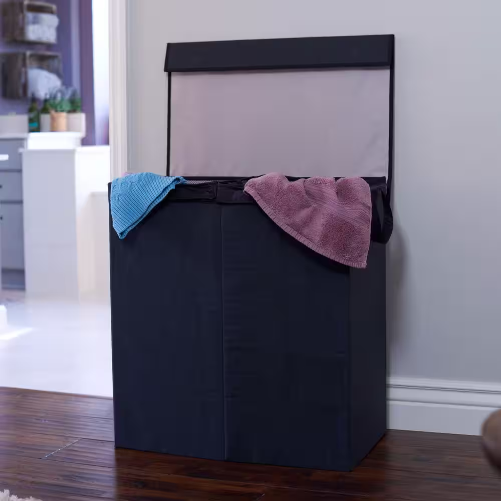 HOUSEHOLD ESSENTIALS Collapsible Laundry Sorter in Black