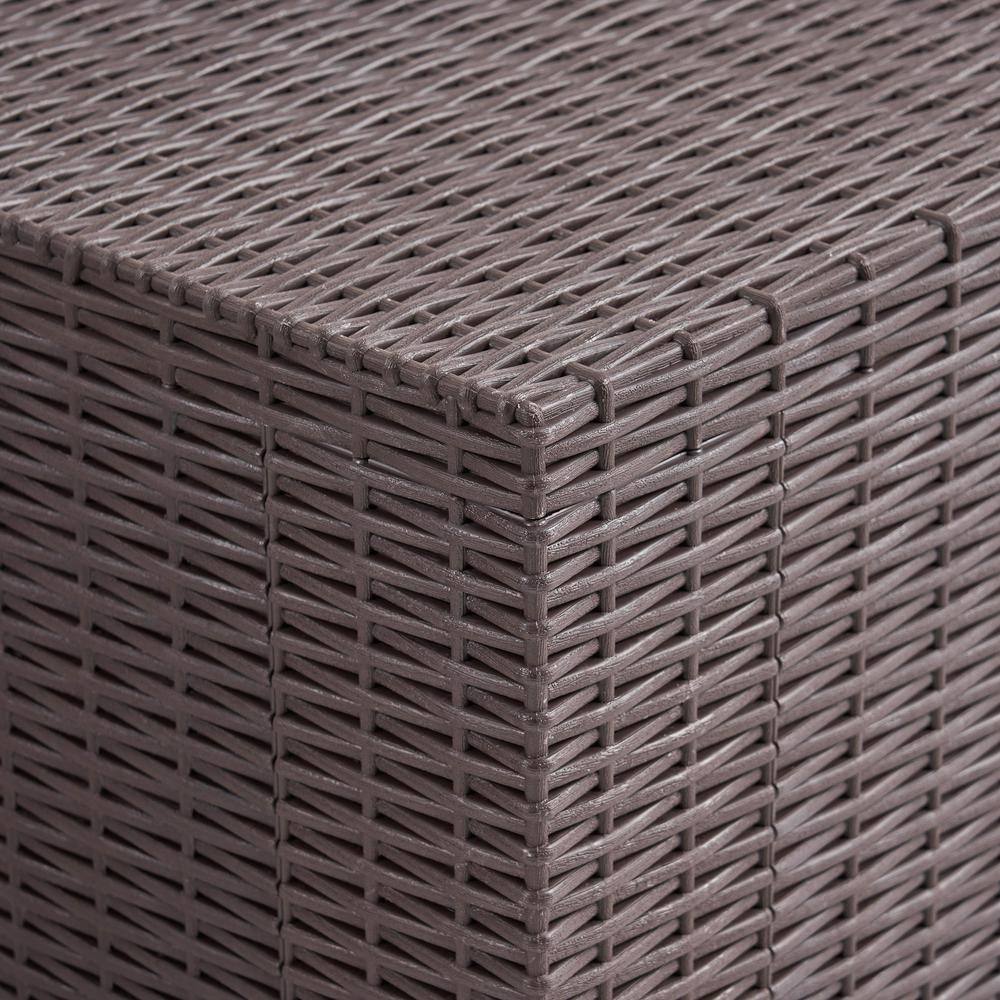 Noble House Primrose Dark Brown 4-Piece All Weather Faux Rattan Patio Conversation Set with Beige Cushions