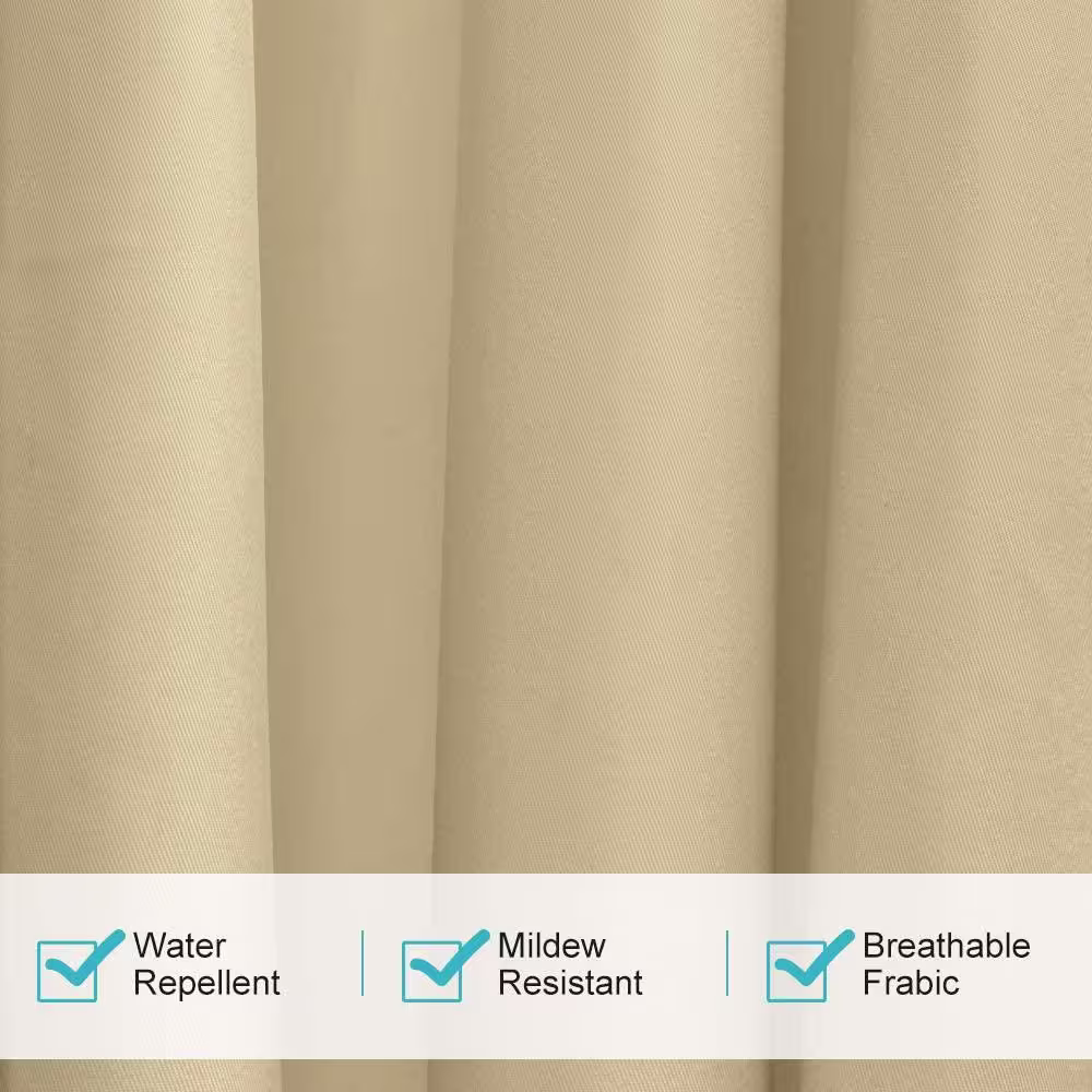 Pro Space 50 in x 96 in Patio Outdoor Curtain Waterproof Privacy Indoor Panel UV Protection Top Grommet Drape ,1 Panel